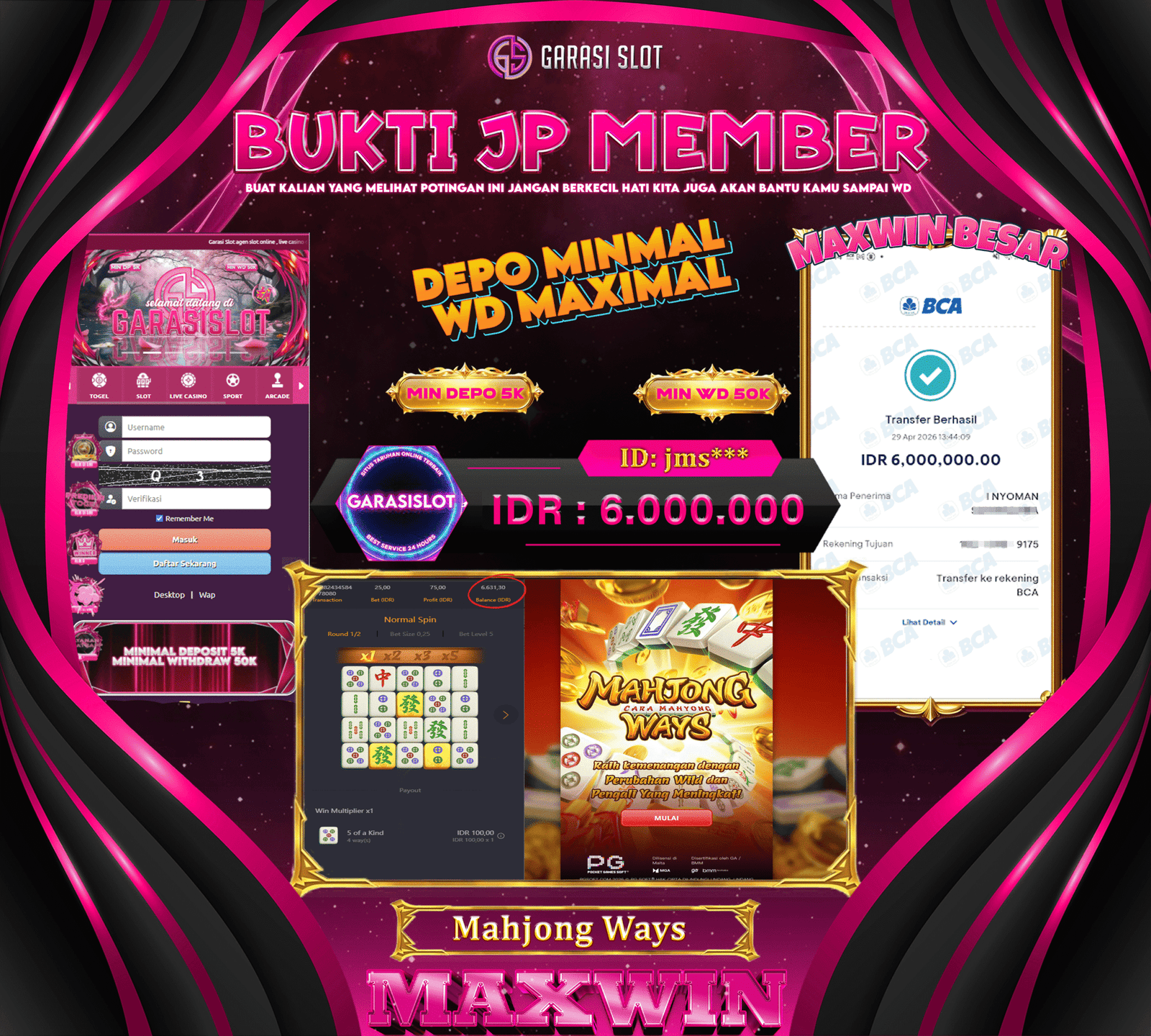 GARASISLOT Bukti Kemenangan Mahjong Ways