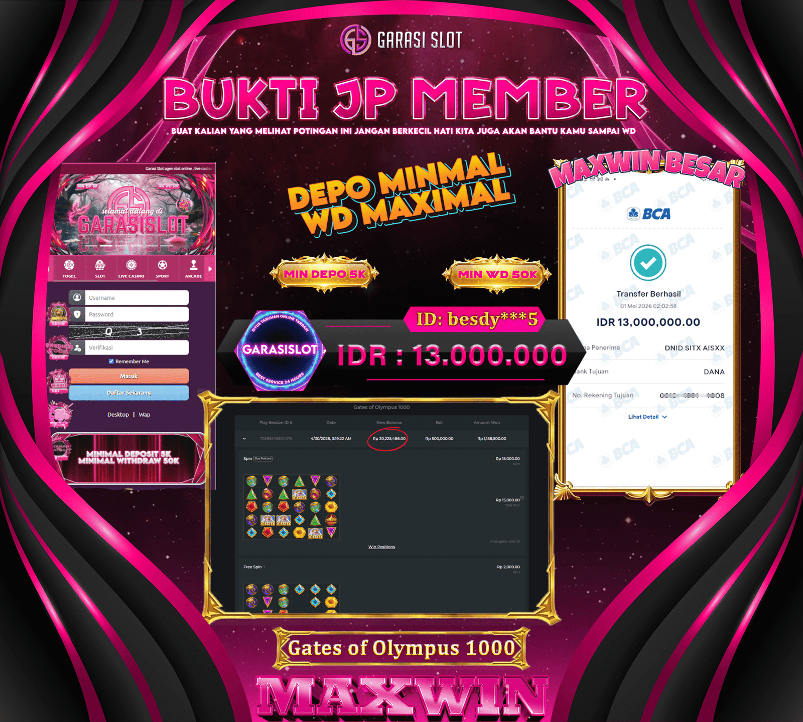 GARASISLOT Bukti Kemenangan Gates of Olympus 1000