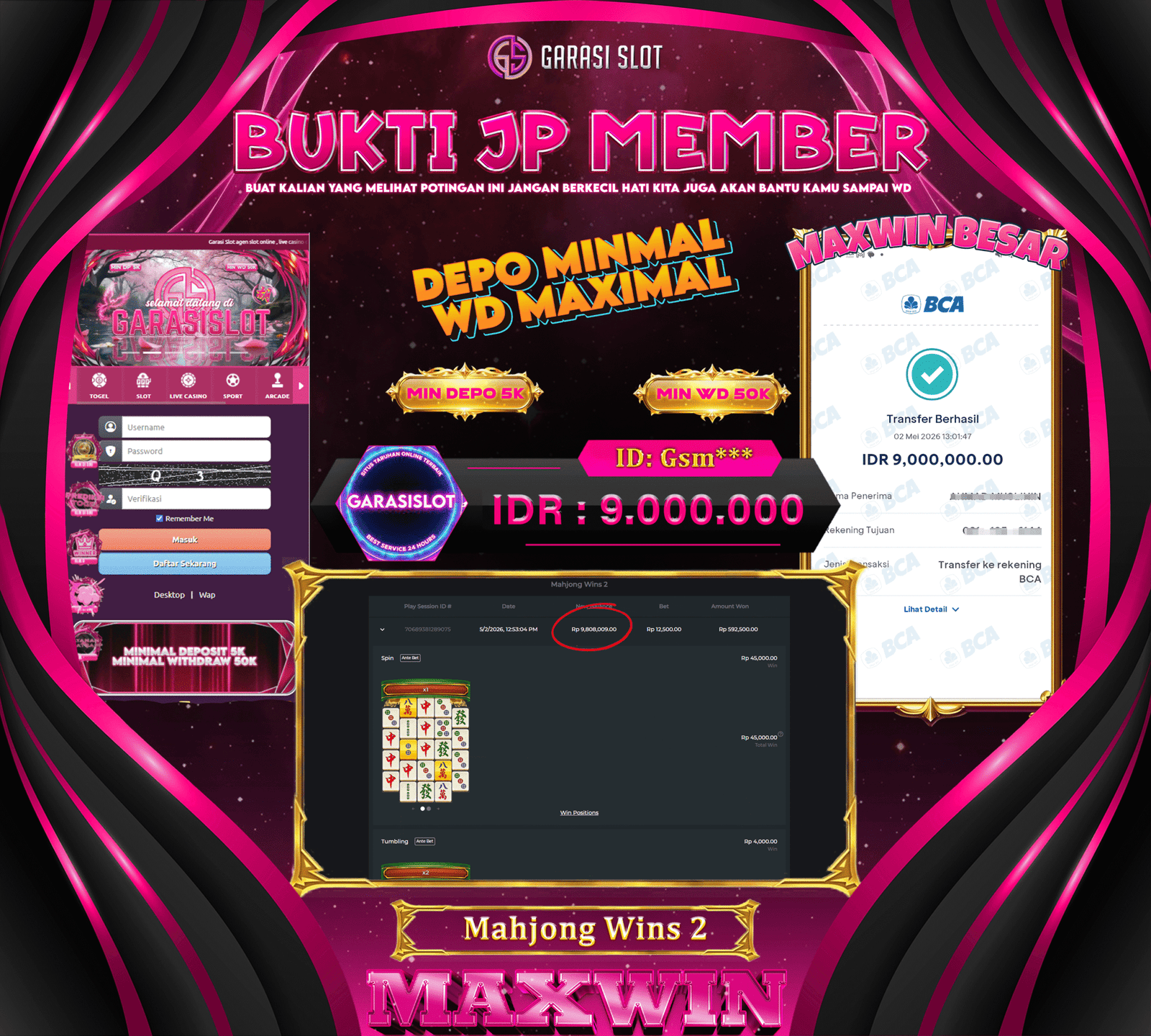 GARASISLOT Bukti Kemenangan Mahjong Wins 2