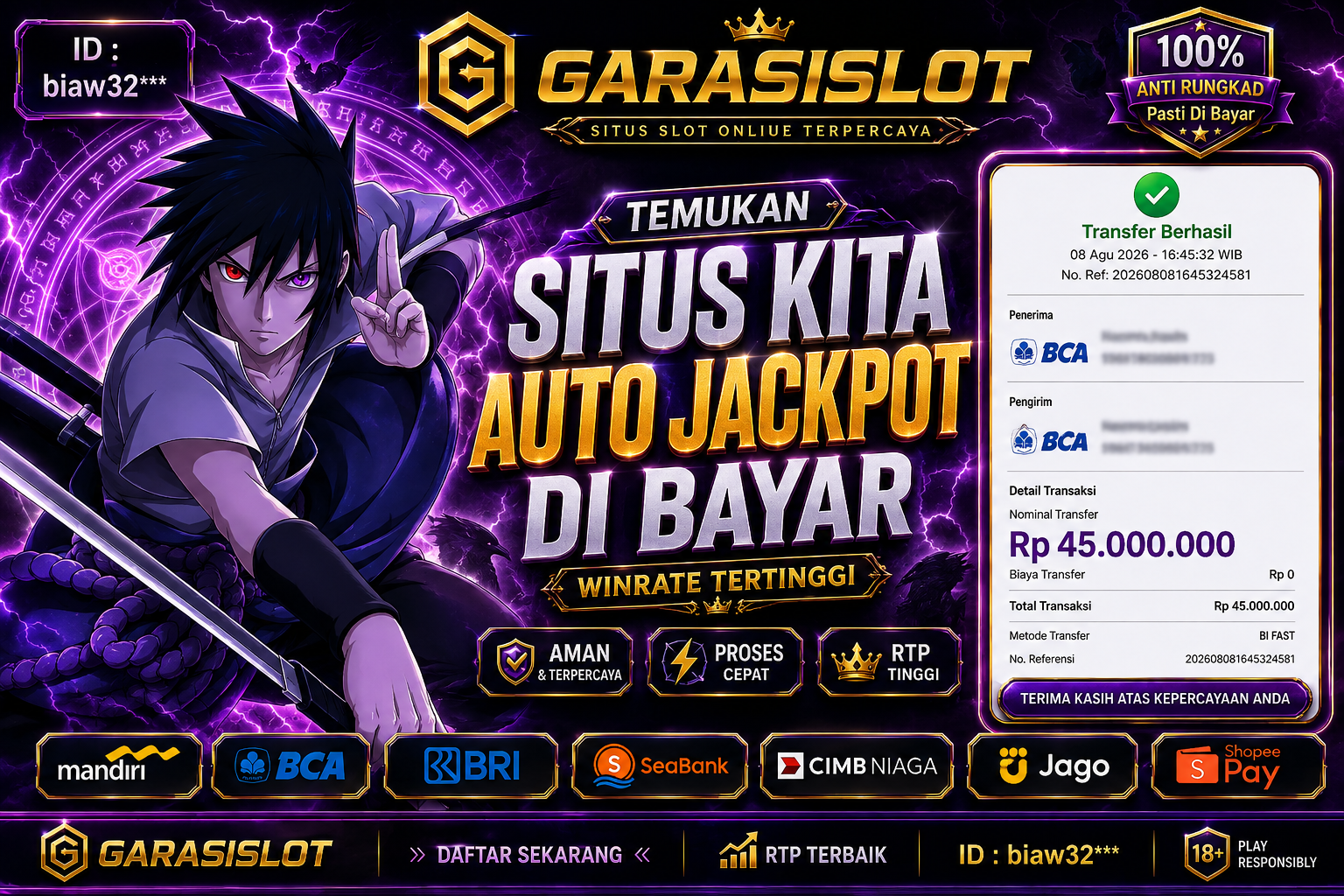 GARASISLOT Bukti Keberhasilan Bermain Gates of Gatot Kaca 1000 Provider pramatic