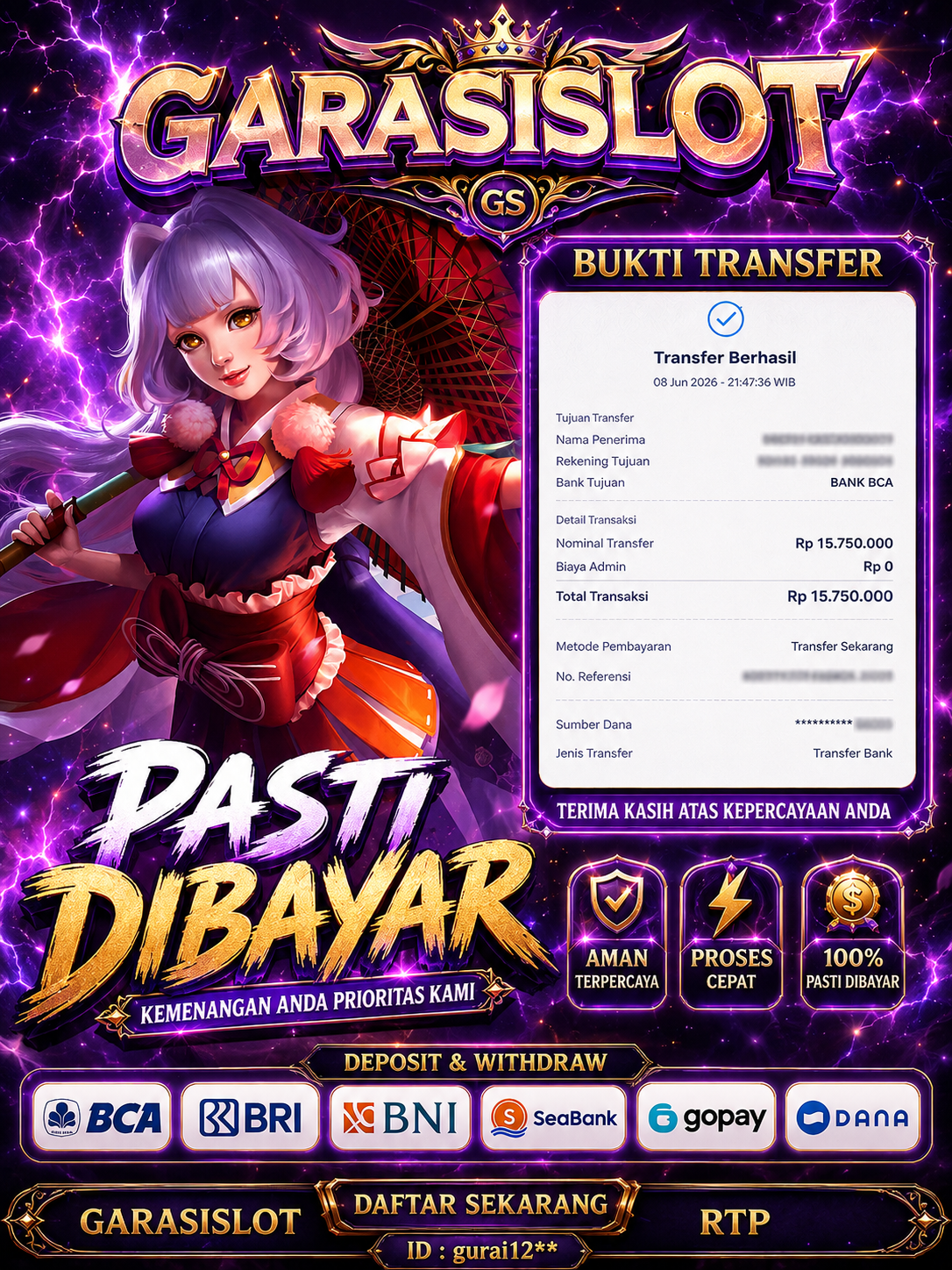 GARASISLOT Bukti Kemenangan Bermain Lucky Neko