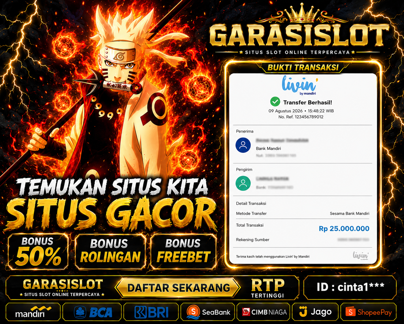 GARASISLOT Bukti Kemenangan PRINCES PROVIDER PRAMATIC