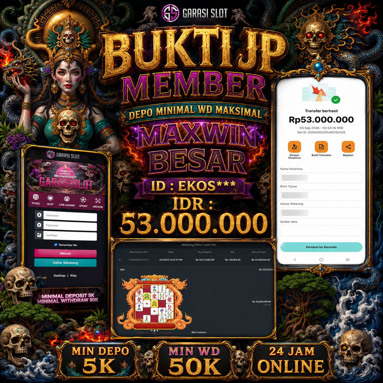 GARASISLOT bukti menang main Mahjong Wins Triple Pot