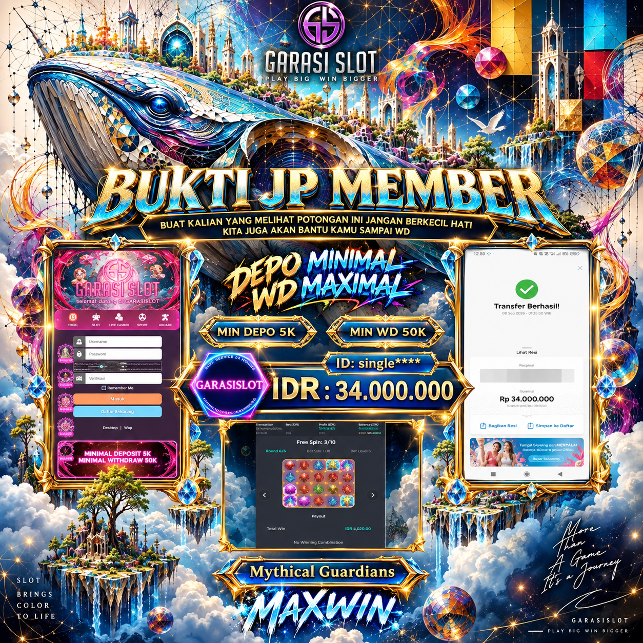 GARASISLOT bukti kemenangan bermain di Mythical Guardians